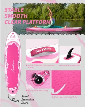 11"L Inflatable Stand up Paddle Board with Removable Fin, Ankle Leash, Phone Case & Waterproof Bag, Backpack, Repair Kit, 34" Extra Wide Paddle Boards, Inflatable Paddle Board for Youth & Adults