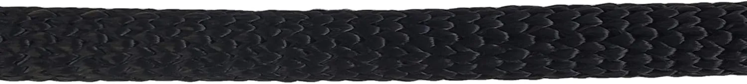1/2 inch Black Dacron Polyester Rope - 250 Foot Spool | Solid Braid - Industrial Grade - High UV and Abrasion Resistance - Low Stretch