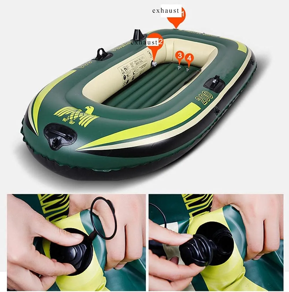 2-3 Person Inflatable Boat,Heavy Duty Inflatable Kayak Fishing Boat Inflatable Boat, PVC Kayak, Thickened Drifting Boat