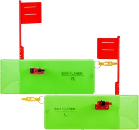 2 Pack Planer Boards for Fishing Trolling 8 x 3 Inches Off Shore Crappie Planer Boards Kits with Flag Fishing Accessory for Inshore Offshore Trolling Dragging
