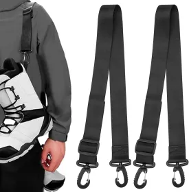 2 PCS Ski and Snowboard Boot Carrier Strap, Snowboard Shoulder Strap, Ski and Snowboard Boot Shoulder Sling Leash, Roller Skate Leash, Ski Clips to Hold Skis Together for Skiing Women and Men