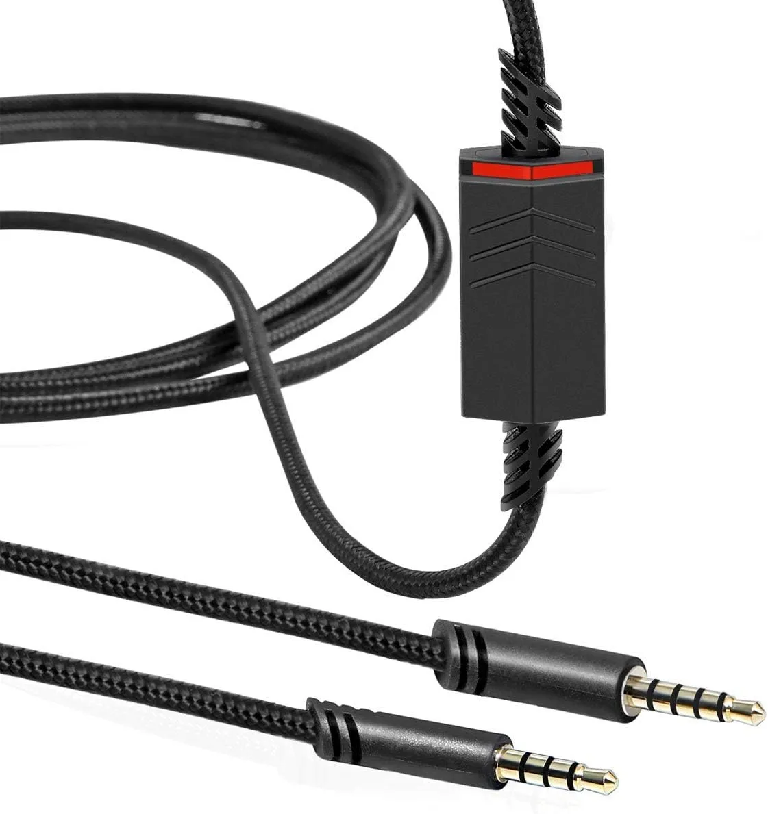 2.0M Replacement Audio Cable Compatible with Astro A40 A40TR Gaming Headset, Inline Mute Wire and No Volume Control Cord (Nylone Cord)