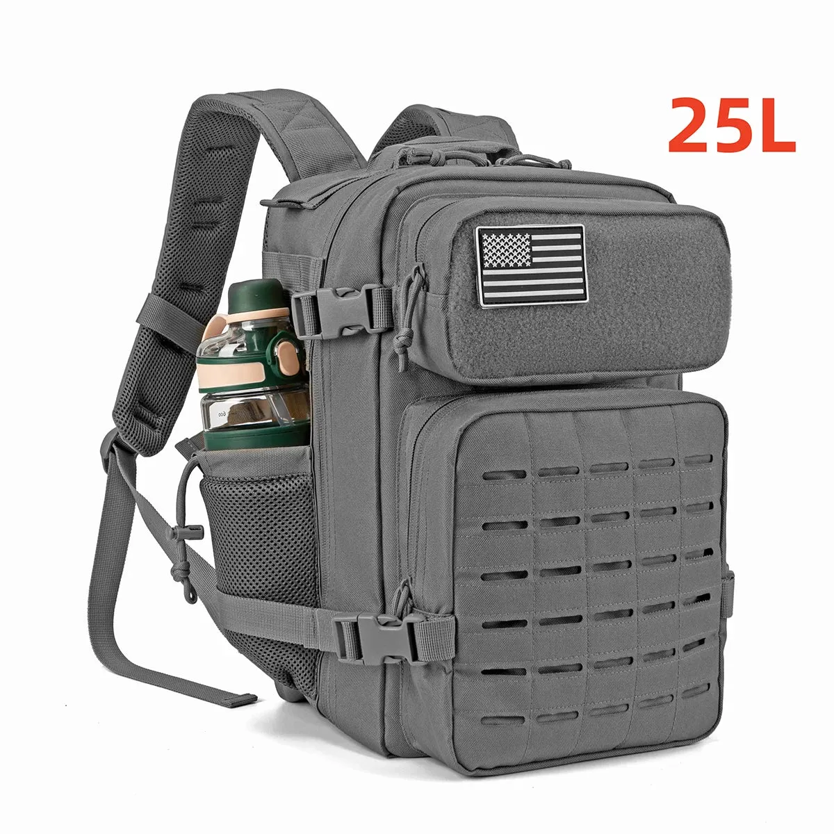 25L Durable Tactical Backpack - Water-Resistant, 25L Capacity, Multi-Compartment Outdoor Daypack