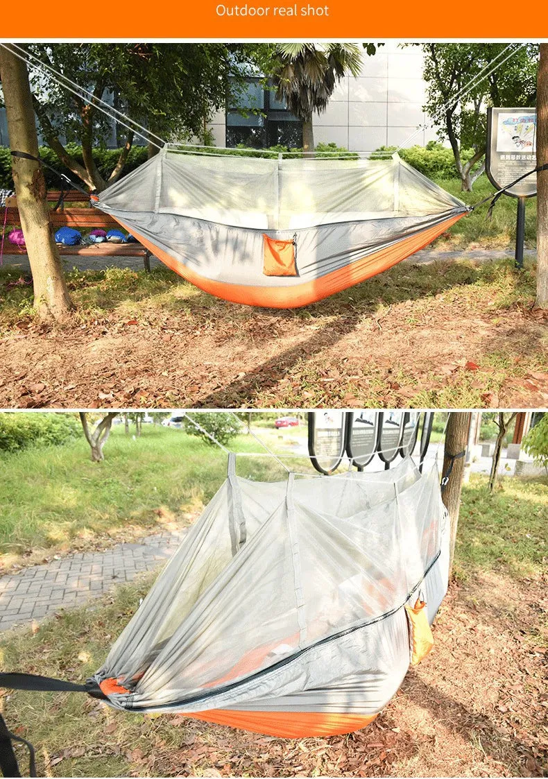 260 * 140CM Camping Hammock Outdoor Camping Belt Mosquito Net Hammock Anti Mosquito Mesh