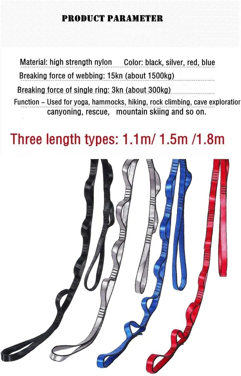 2Pcs Adjustable Anti-Gravity Chrysanthemum Swing Flying Stretch Belt Rope Climbing Daisy Chains Extension Yoga Belt Hanging