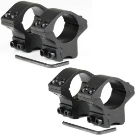 360 Tactical 2 Piece 1 Inch Medium and Low Profile Rifle Scope Rings fits 11mm Dovetail Rail Optic Rings