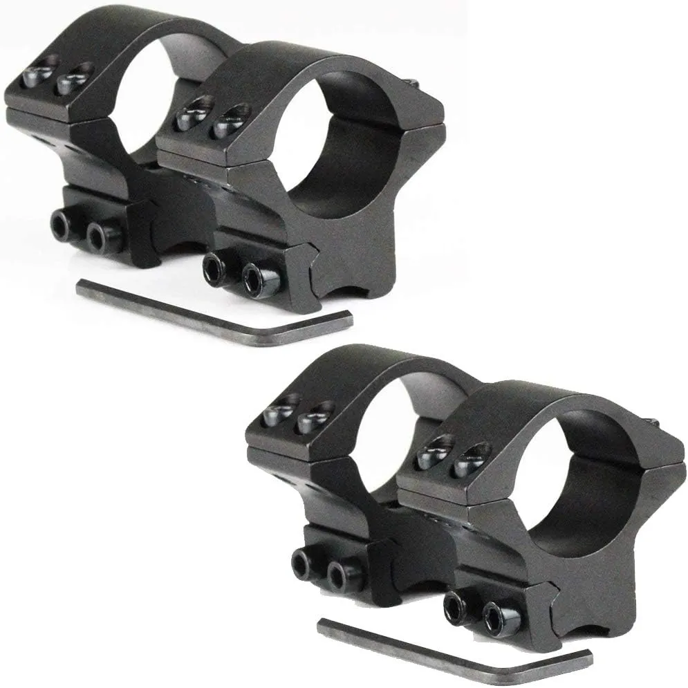 360 Tactical 2 Piece 1 Inch Medium and Low Profile Rifle Scope Rings fits 11mm Dovetail Rail Optic Rings