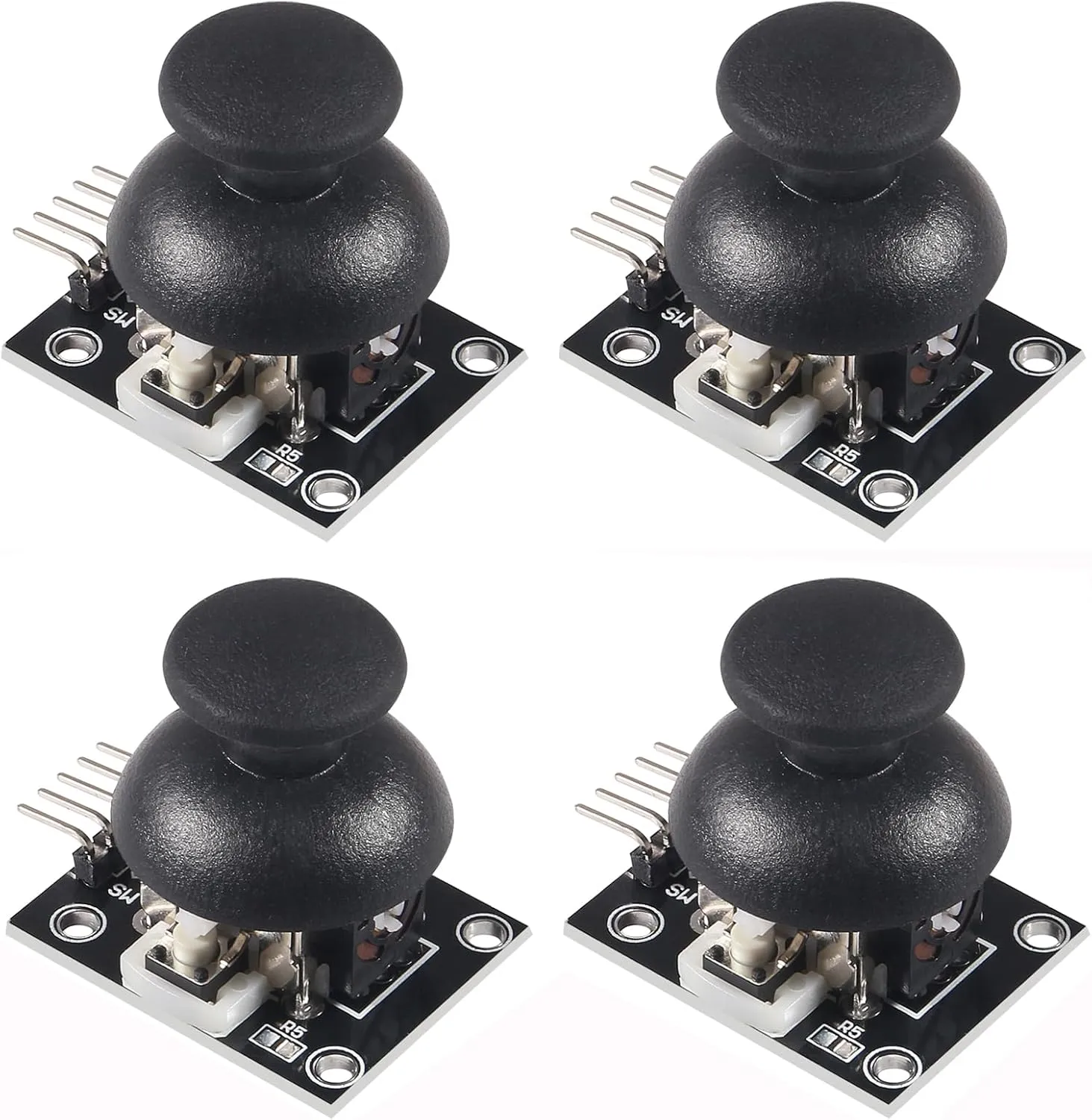 4Pcs Dual-axis XY Joystick Module for PS2 Joystick Breakout Module Game Controller Sensor Joystick Control Lever Sensor Replacement for Joystick Analog Thumb Stick