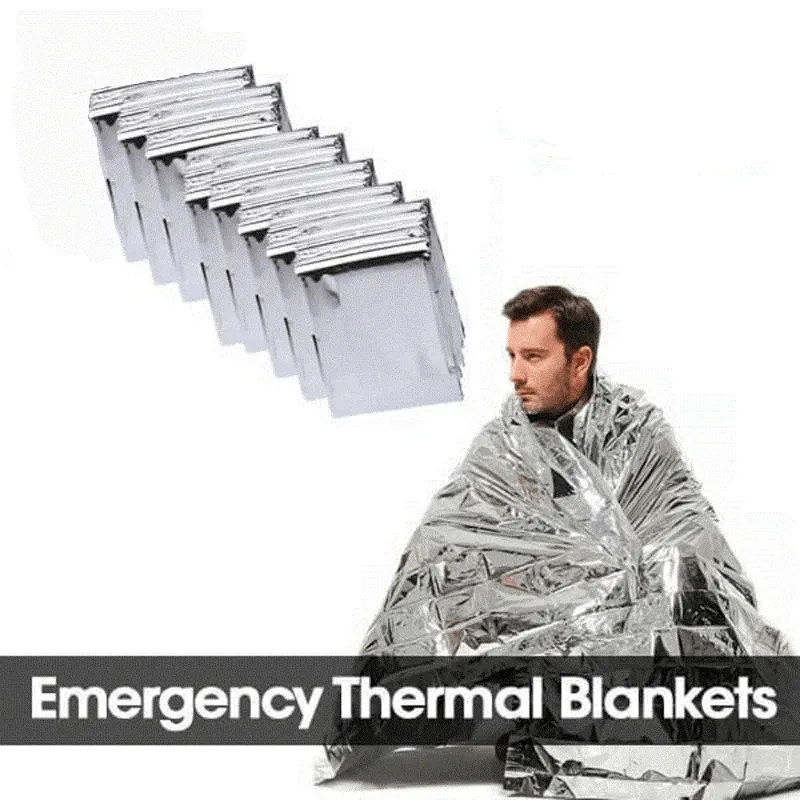 8 Pack Emergency Survival Blanket for Camping Hiking