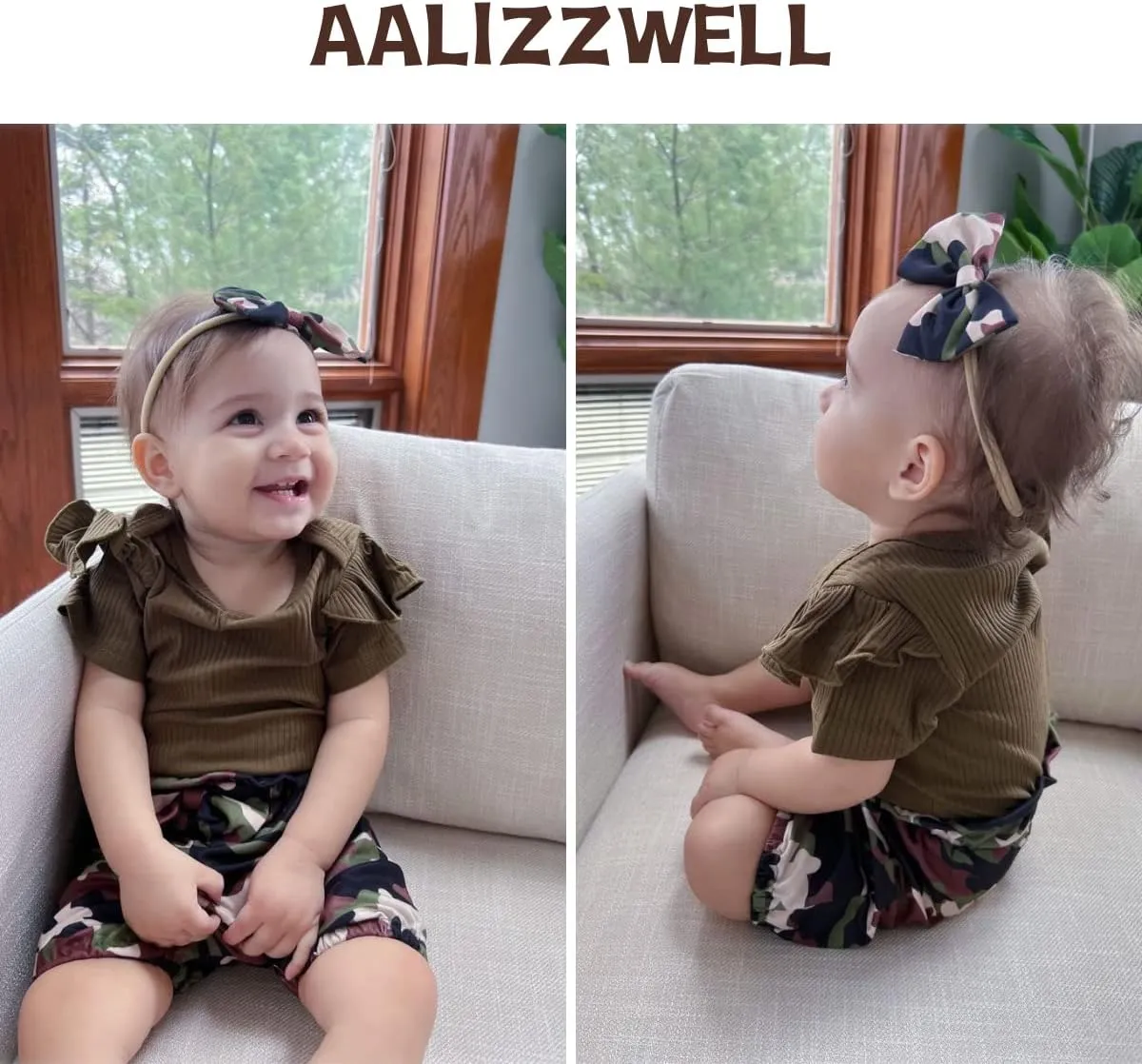 Aalizzwell Baby Girls Ribbed Bodysuit Bloomer Shorts Outfits Summer Clothes