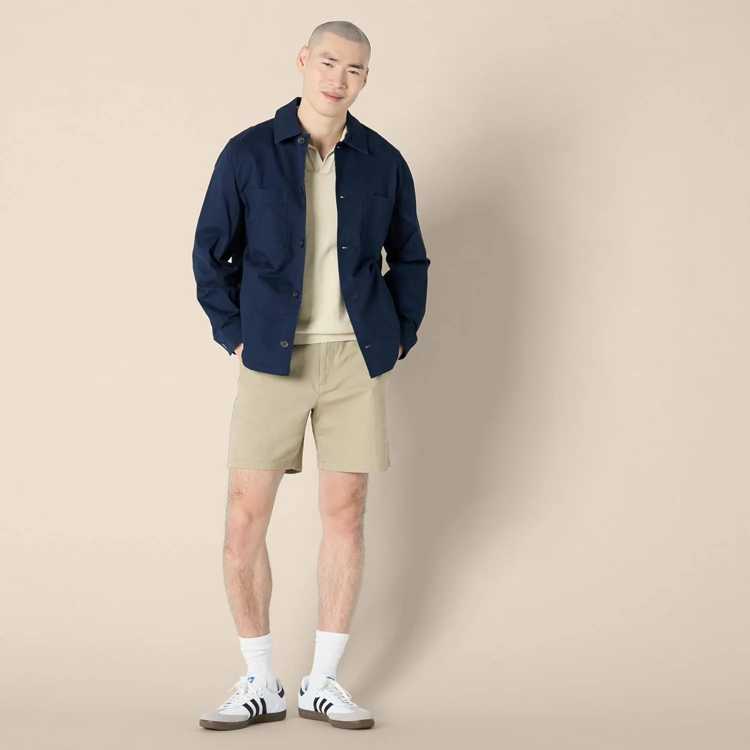 Amazon Essentials Men's Relaxed-Fit Stretch Cotton Utility Jacket