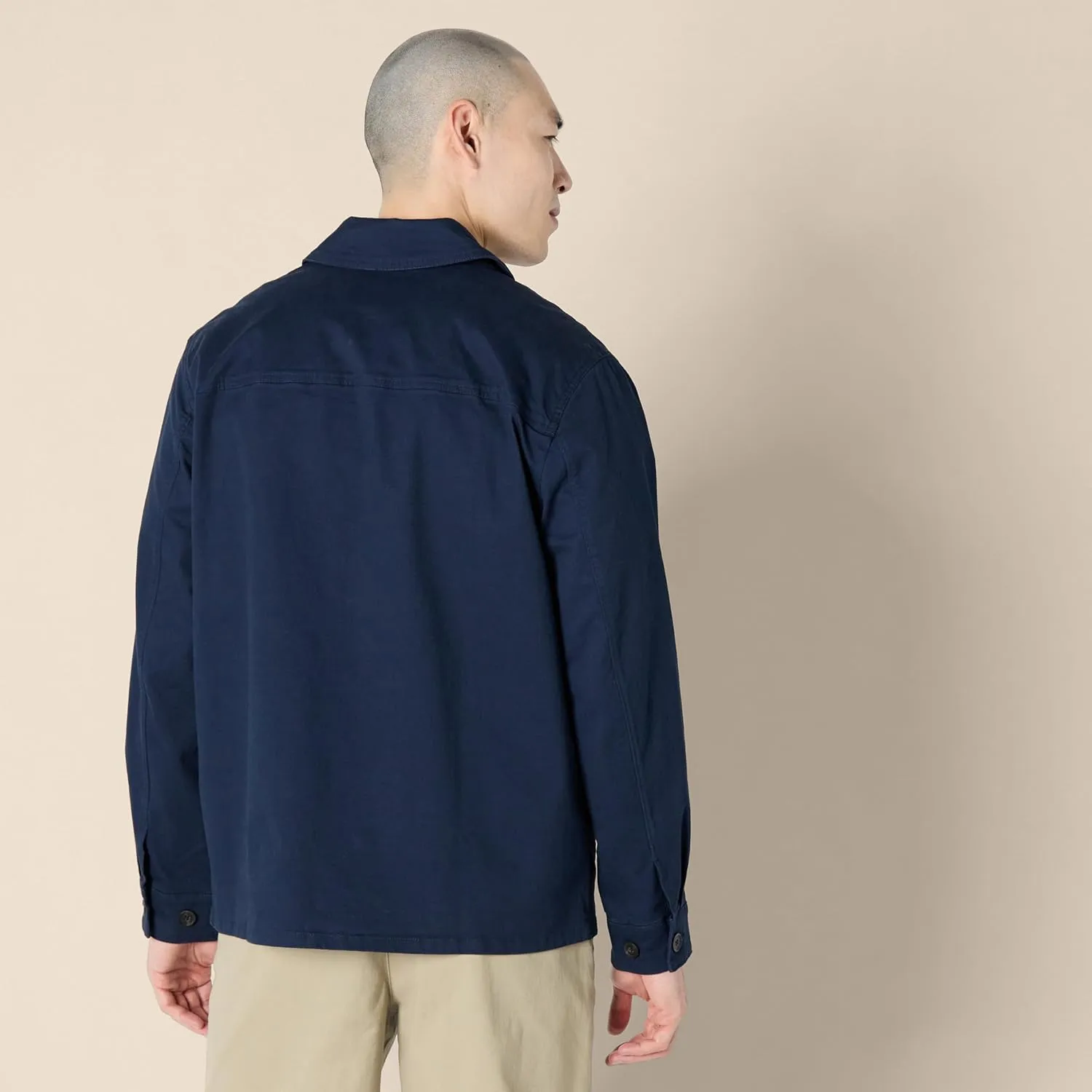 Amazon Essentials Men's Relaxed-Fit Stretch Cotton Utility Jacket