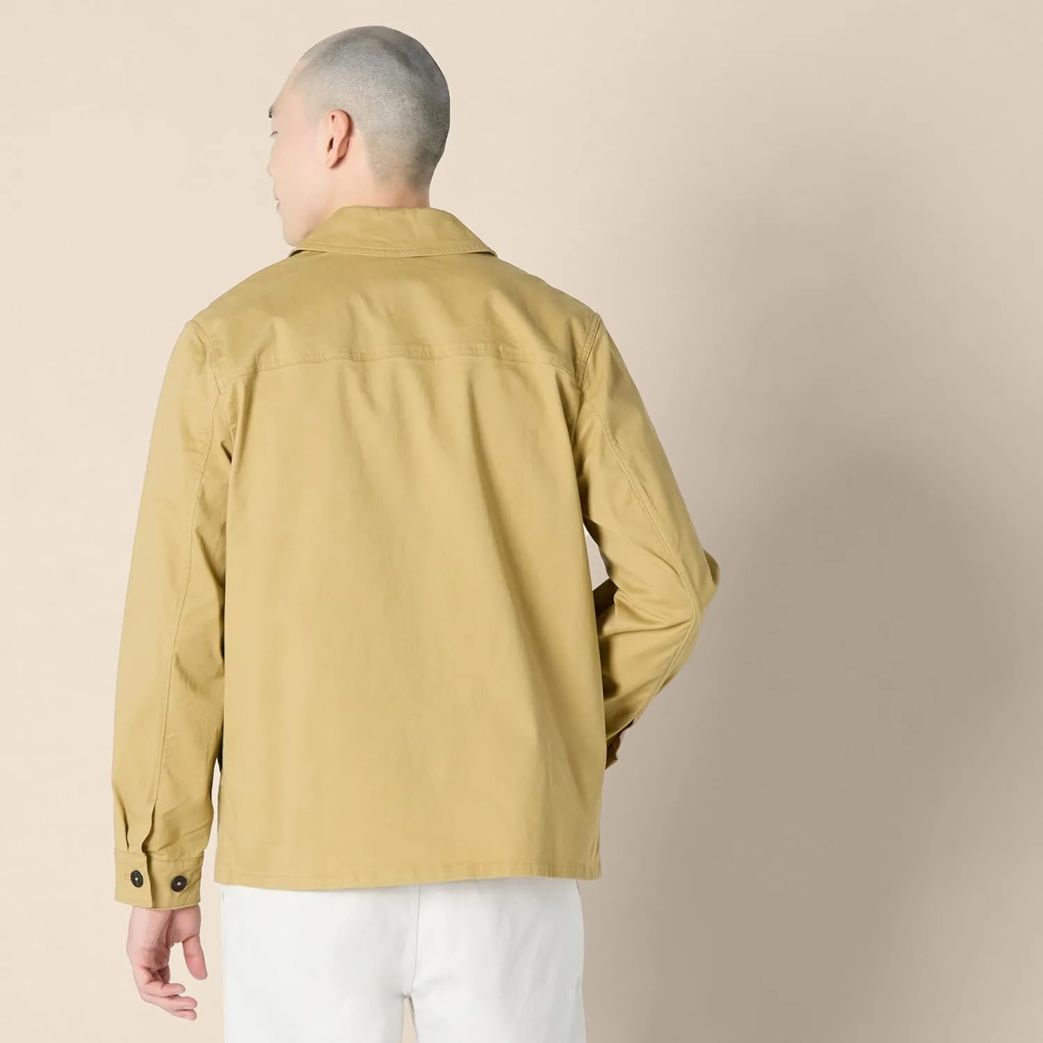 Amazon Essentials Men's Relaxed-Fit Stretch Cotton Utility Jacket