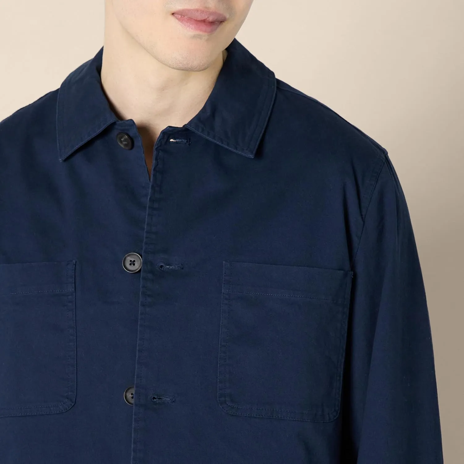 Amazon Essentials Men's Relaxed-Fit Stretch Cotton Utility Jacket