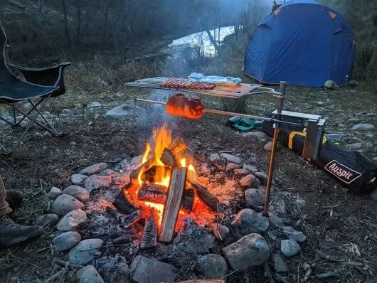 Auspit Gold | Portable Spit Rotisserie Package