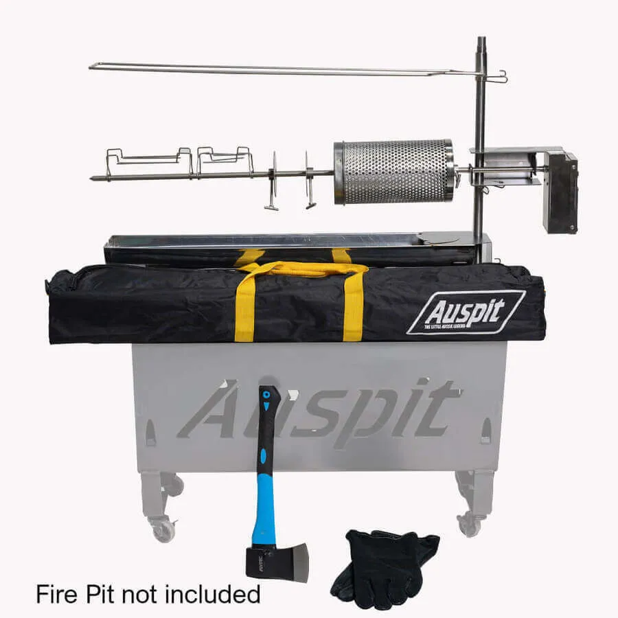 Auspit Gold | Portable Spit Rotisserie Package