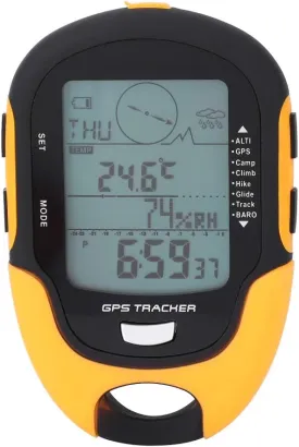 Barometer, GPS Navigation Receiver Handheld USB Rechargeable Digital Altimeter Barometer Clocks Boat Cabin for Hiking