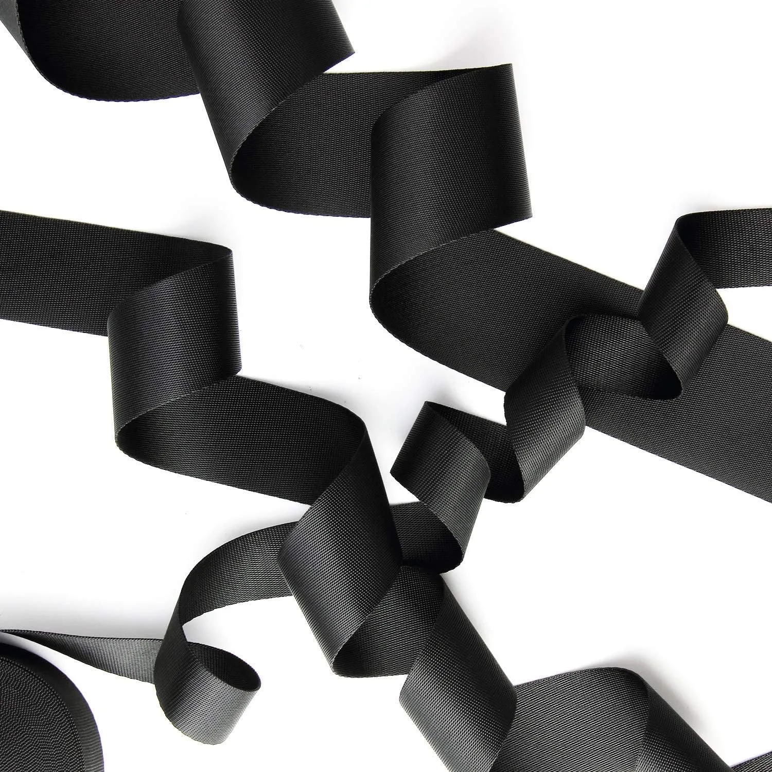 Black Nylon Heavy Duty Webbing StrapPolypropylene Heavy Straps for Bags, Hammocks, Outdoor Climbing and DIY Making Luggage Strap, Pet Collar, Backpack Repairing