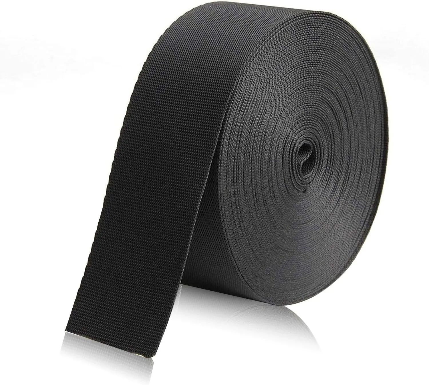 Black Nylon Heavy Duty Webbing StrapPolypropylene Heavy Straps for Bags, Hammocks, Outdoor Climbing and DIY Making Luggage Strap, Pet Collar, Backpack Repairing