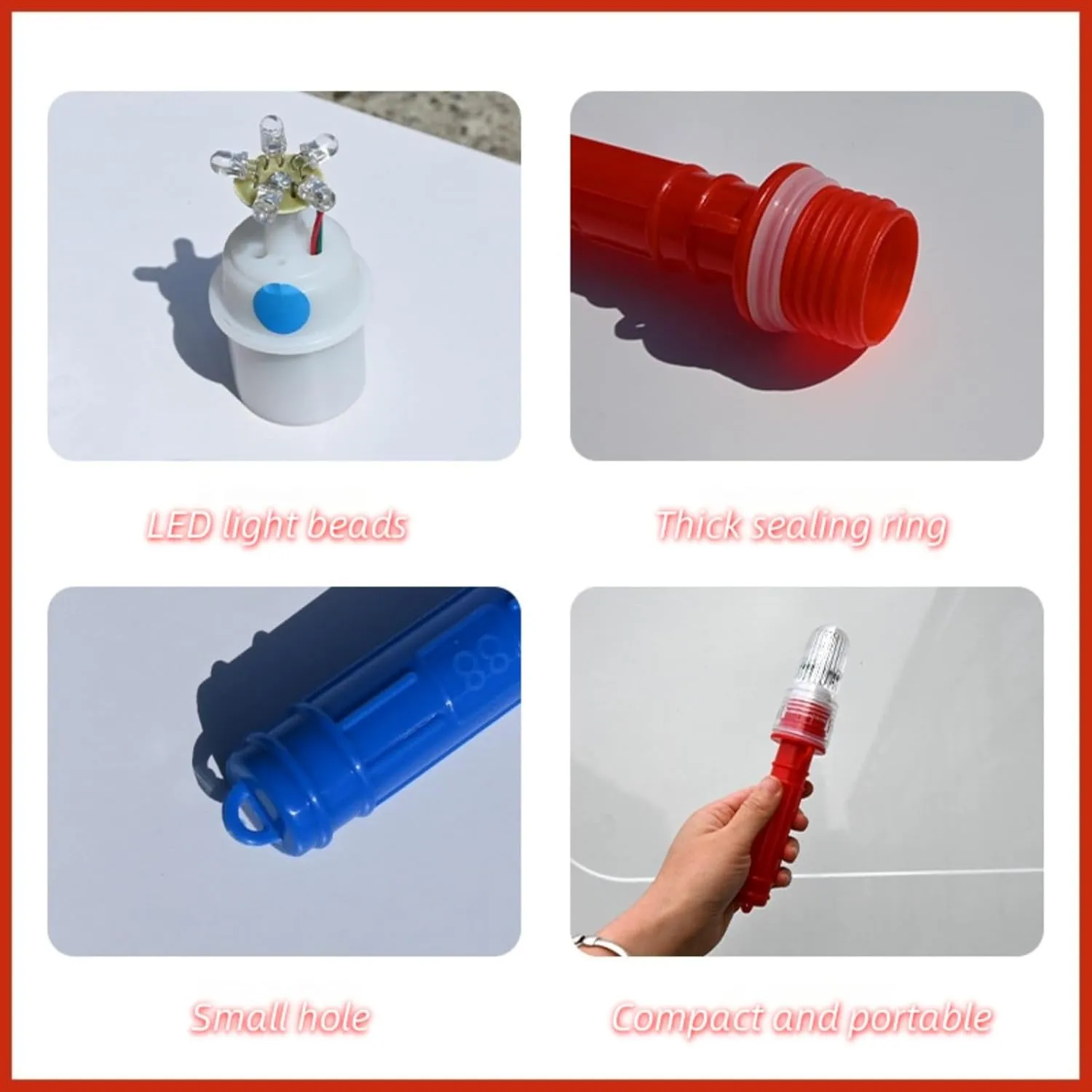Boat Flares  Waterproof Emergency Flares for Boating, Life Rafts & Survival KitsDurable Flares for Storm, Fog & NightBattery not Included (3PCS)