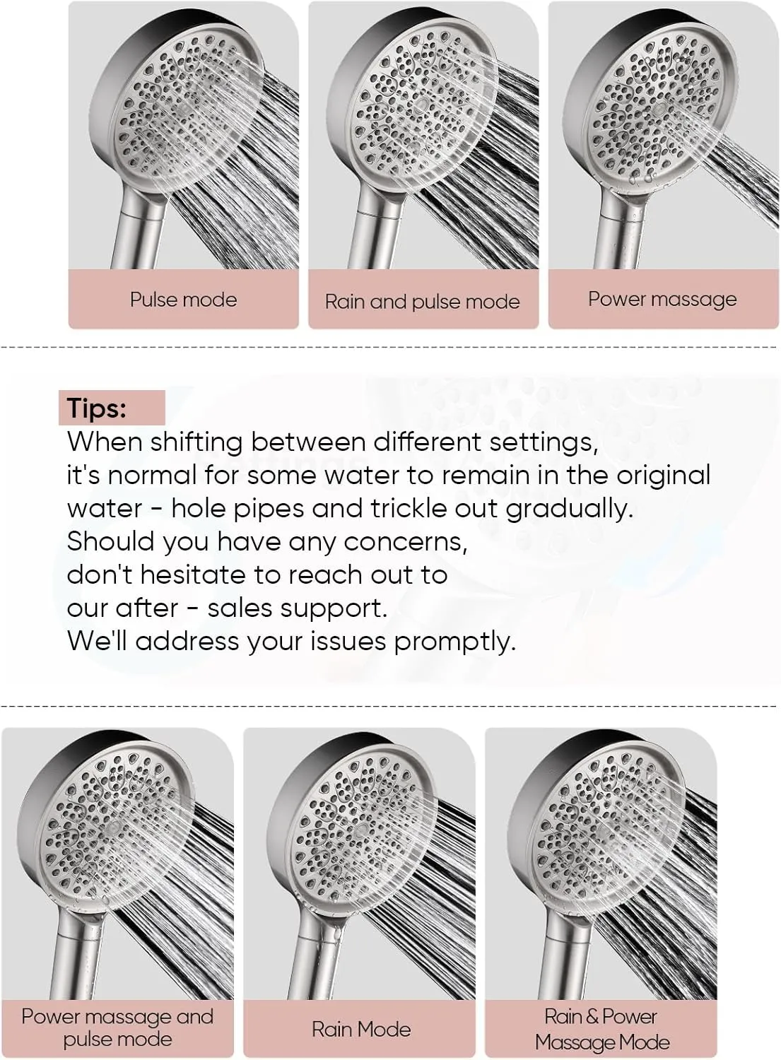 Cobbe Filtered Shower Head with Handheld, 6 Spray Modes, Water Softener Filters - Remove Chlorine, Reduce Dry Skin - Brushed Nickel
