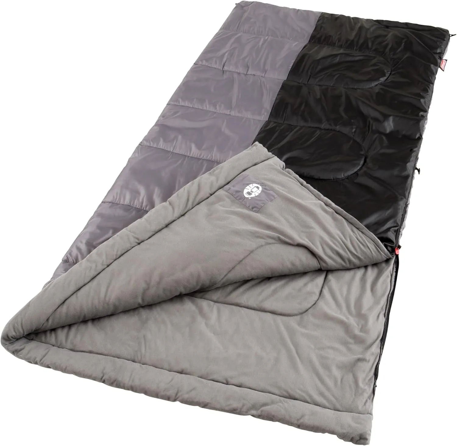 Coleman Biscayne Big & Tall 40F Sleeping Bag, Fits Adults up to 6ft 4in Tall, No-Snag Zipper with Stuff Sack Included, Machine Washable