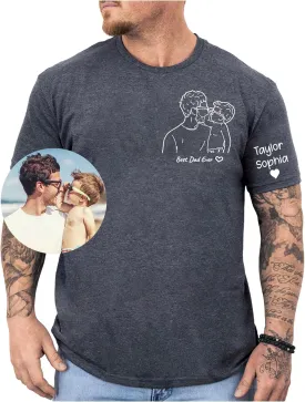 Customized Father's Day Dad Shirts Hodiee for Men - Best Daddy Dad Grandpa Gifts from Daughter