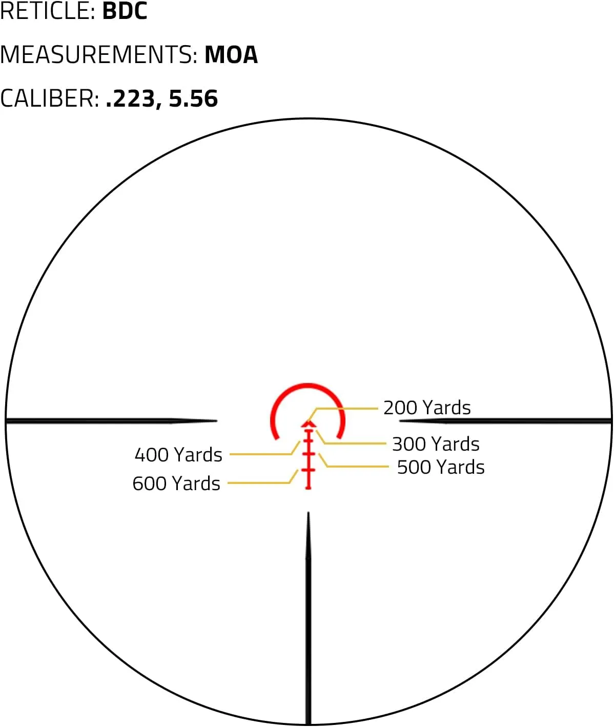 CVLIFE EagleTalon LPVO Rifle Scope with 30mm Cantilever Mount, Illuminated BDC Reticle for .223/5.56 and .308/7.62