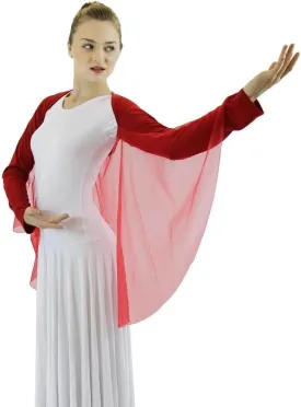 Danzcue Womens Worship Dance Angel Wing Shrug