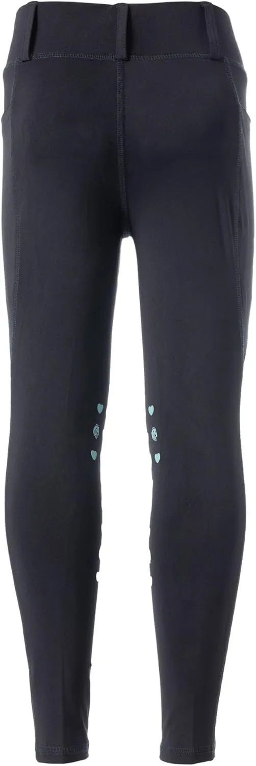 Equinavia Classic Kids Silicone Knee Patch Riding Pants, Breeches, Unisex Tights, Girls, Boys