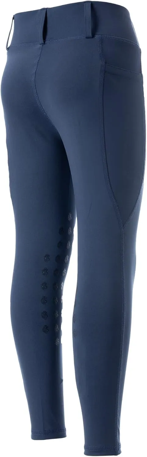 Equinavia Classic Kids Silicone Knee Patch Riding Pants, Breeches, Unisex Tights, Girls, Boys
