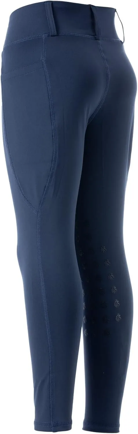 Equinavia Classic Kids Silicone Knee Patch Riding Pants, Breeches, Unisex Tights, Girls, Boys