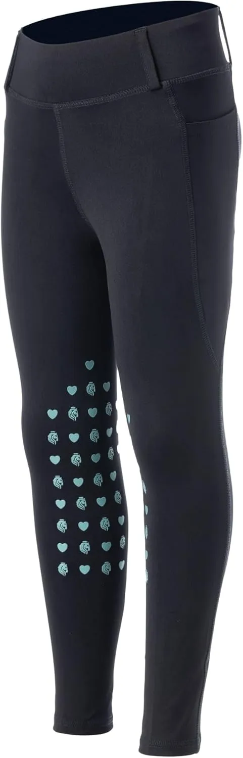 Equinavia Classic Kids Silicone Knee Patch Riding Pants, Breeches, Unisex Tights, Girls, Boys