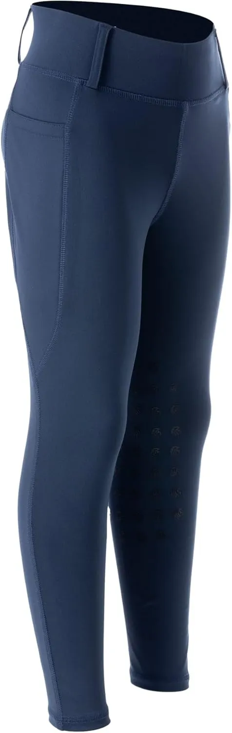 Equinavia Classic Kids Silicone Knee Patch Riding Pants, Breeches, Unisex Tights, Girls, Boys