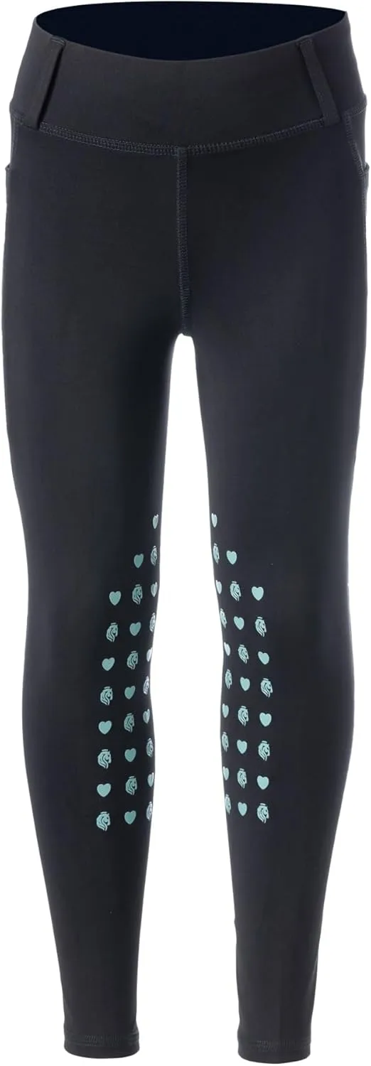 Equinavia Classic Kids Silicone Knee Patch Riding Pants, Breeches, Unisex Tights, Girls, Boys
