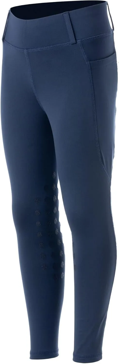 Equinavia Classic Kids Silicone Knee Patch Riding Pants, Breeches, Unisex Tights, Girls, Boys
