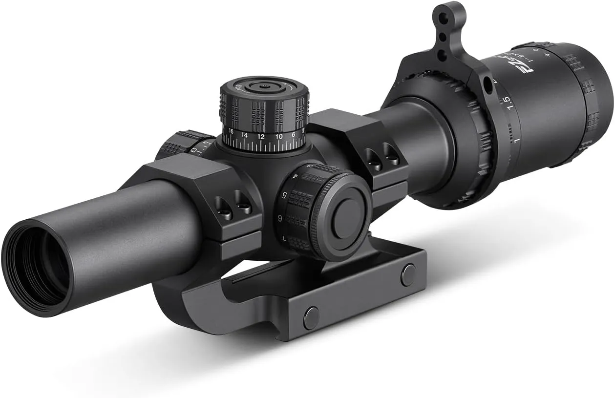 EZshoot LPVO Rifle Scope with Cantilever Mount, Illuminated Rangefinder Reticle Scope, Second Focal Plane Rifle Scopes with Zero Reset for Hunting