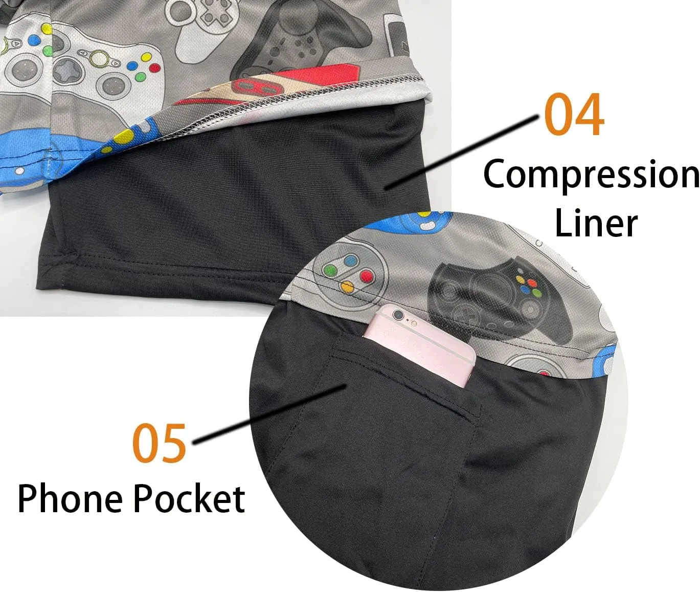 feelacle Mens Swim Trunks 9 Inch Inseam Board Shorts Beach Swimwear Bathing Suit with Compression Liner and Pockets
