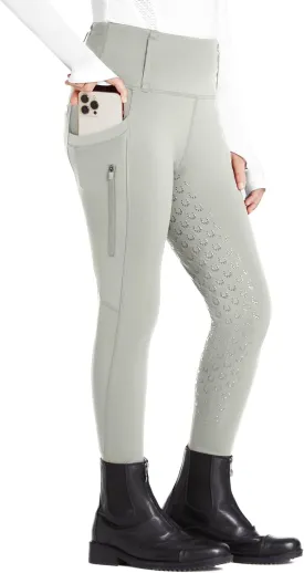 FitsT4 Sports Girls Riding Pants Full Seat High Waist Kids Equestrian Breeches Horse Schooling Tights Zipper Pockets