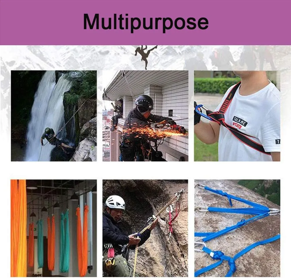 FOSER 18mm Nylon Climbing Sling Runner, 23KN Nylon Rope,Apply to Rock Climbing, Mountaineering, Hiking, Downhill, Emergency Equipment, etc