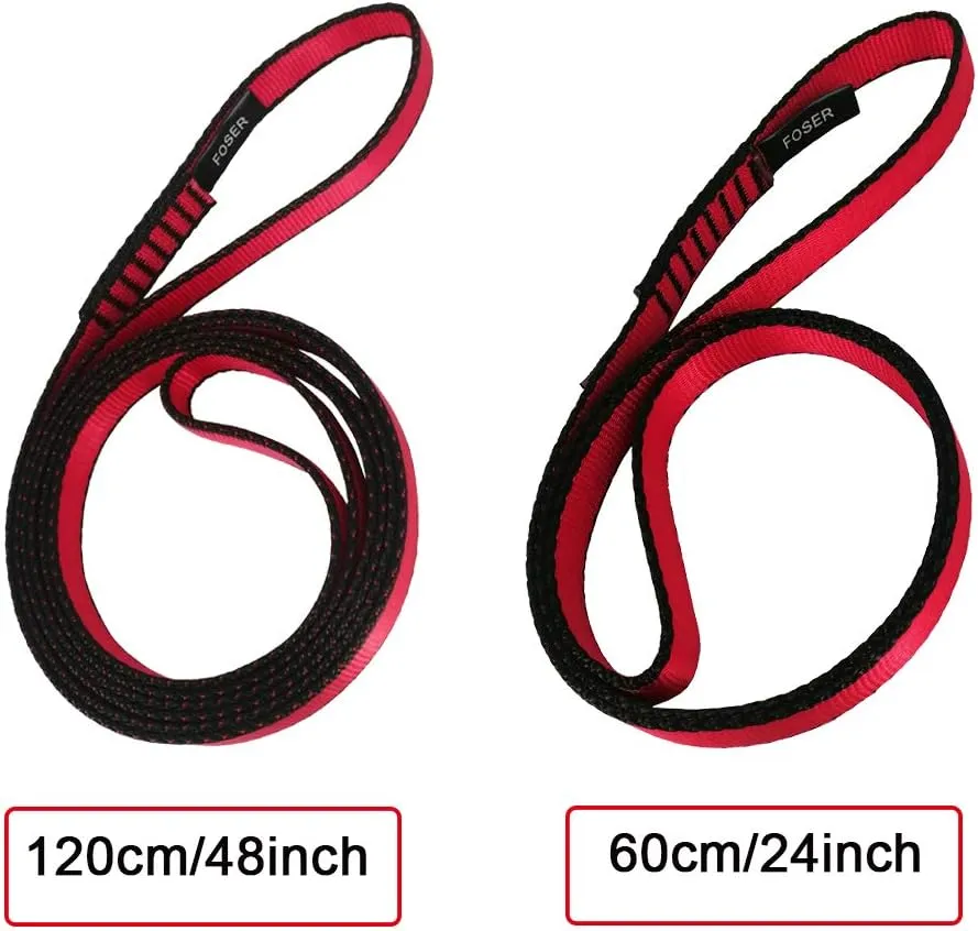 FOSER 18mm Nylon Climbing Sling Runner, 23KN Nylon Rope,Apply to Rock Climbing, Mountaineering, Hiking, Downhill, Emergency Equipment, etc