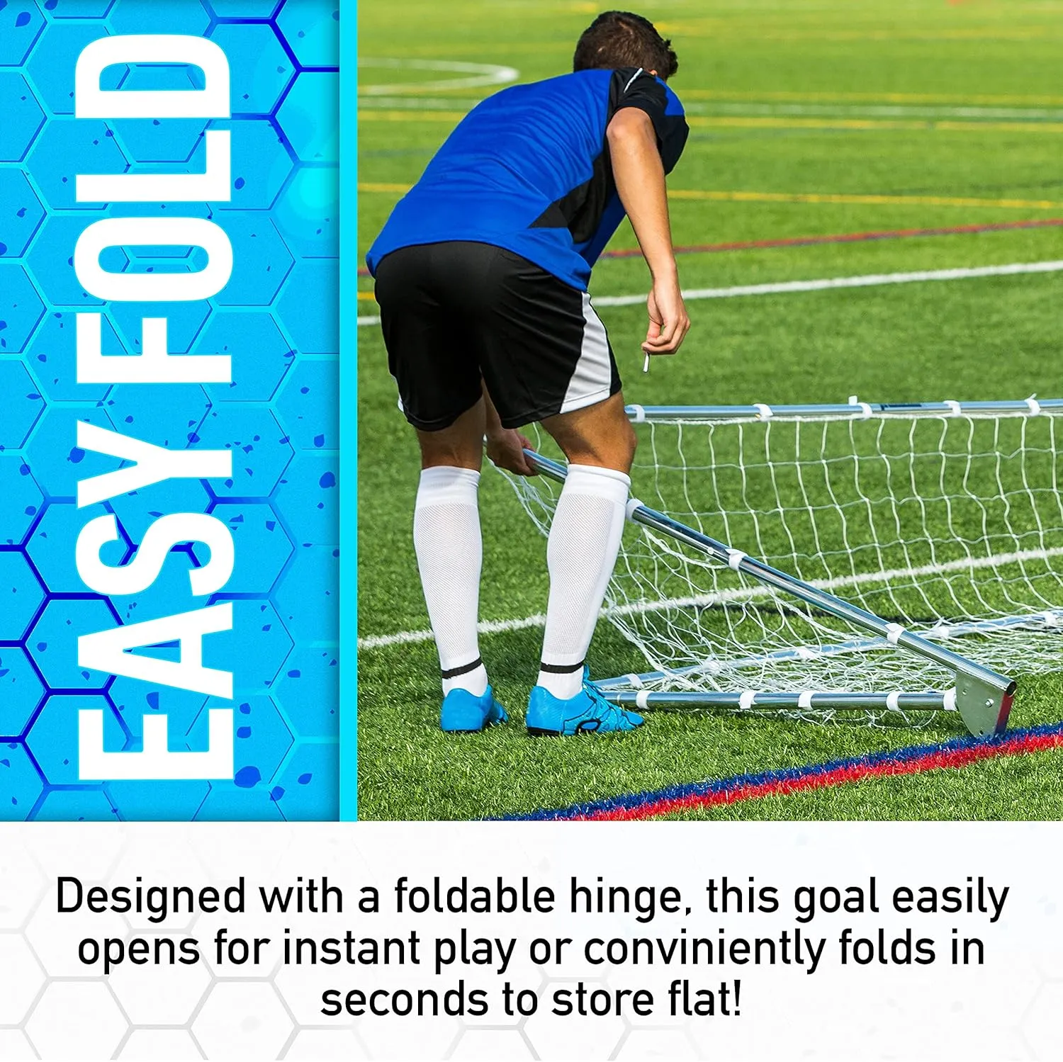 Franklin Sports Soccer Goal Nets and Straps - Replacement Net for 12'x6', 10'x5' and 6'x4' Goals