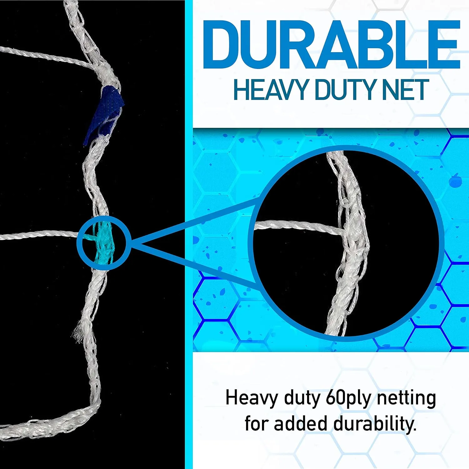 Franklin Sports Soccer Goal Nets and Straps - Replacement Net for 12'x6', 10'x5' and 6'x4' Goals