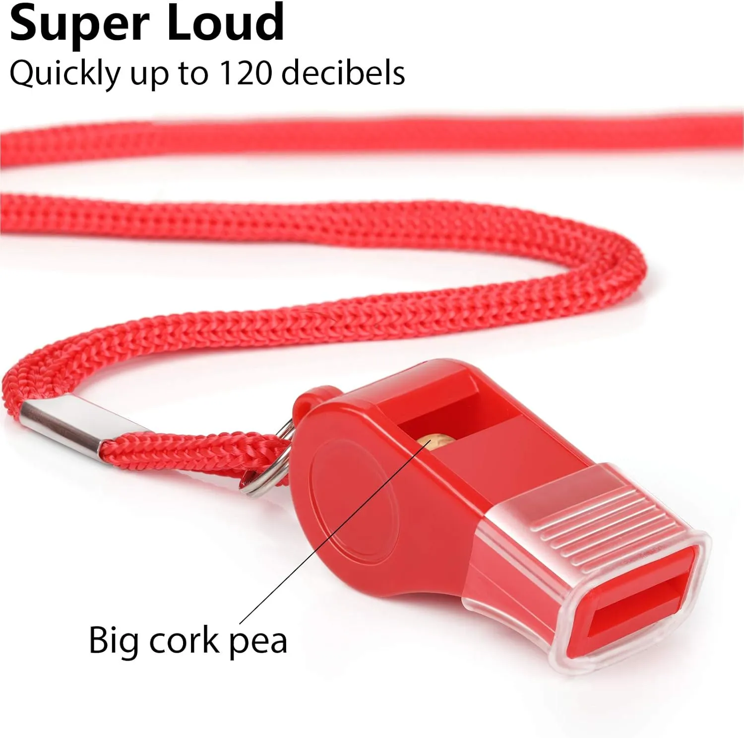 Fya Whistle with Lanyard and Mouth Grip, Super Loud Sports Whistles, Perfect for Coaches, Referees, Emergency, Lifeguard, Survival, Outdoor