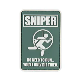 G-FORCE No Running Sniper Hook & Loop Tactical PVC Morale Patch
