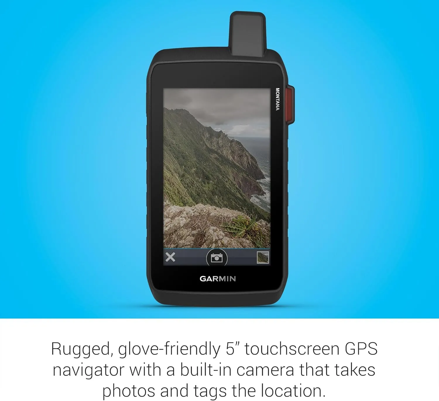 Garmin Montana 760i, Rugged GPS Handheld Navigator with Built-in inReach Technology for SOS and 2-way Texts in Remote Areas, 5 Touchscreen, 8MP Camera, Satellite Imagery and Maps for Road or Trails