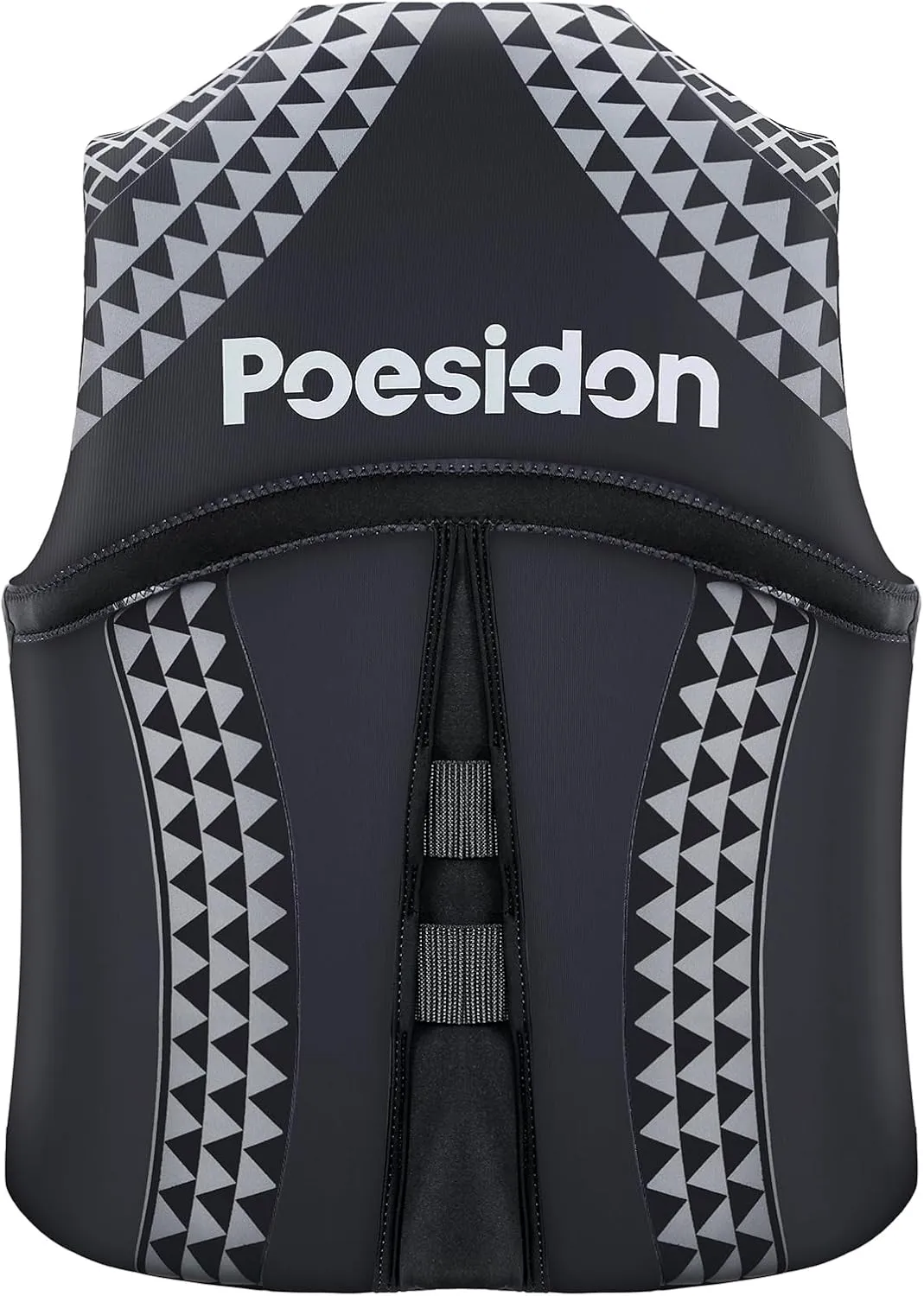 Geometric Print Life Vest, Zipper Front, Adjustable Buckles