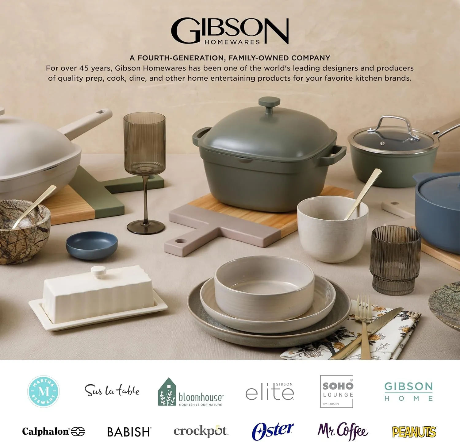 Gibson Soho Lounge Square Reactive Glaze Stoneware Dinnerware Set, Service for 4 (16pc), Amber
