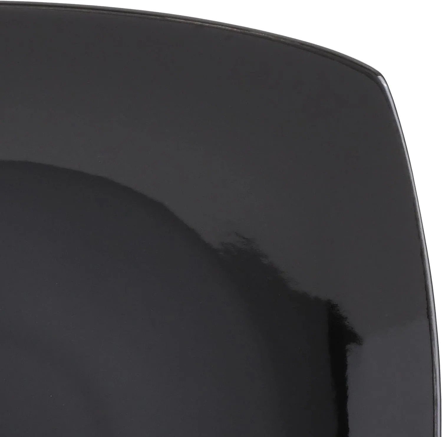 Gibson Soho Lounge Square Reactive Glaze Stoneware Dinnerware Set, Service for 4 (16pc), Black