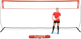 GoSports Freestanding Volleyball Training Net - 12 ft or 20 ft - Indoor our Outdoor Use, Instant Setup, and Height Adjustable